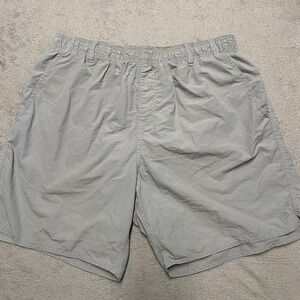 Aftco Shorts Mens Large Gray Nylon Swim Trunks Mesh Lined Beach